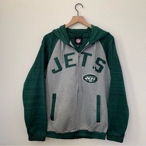 NFL Official NY JETS Fleece Lined Full Zip Hoodie Small